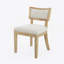 Ensemble de 2 chaises de salle à manger de style campagnard rembourrées avec structure en bois d'hévéa durable et confort moelleux.