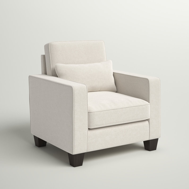 Fauteuil Alitza de 88,9 cm de large, Polyester crème