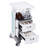 3 Tiers Lab Carts Mobile Medical Cart with 2 Drawers & 1 Top Tray White, Trolley Storage Cart with ABS Material
