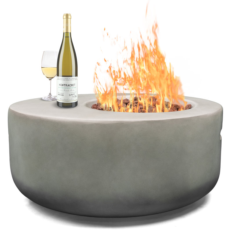 Alerk Oval Polyresin Propane Smokeless Fire Pit