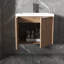 Lavabo de salle de bain mural - Armoire 24 po, portes modernes à fermeture en douceur, contreplaqué, armoire imitation chêne 24 po avec résine, couleur