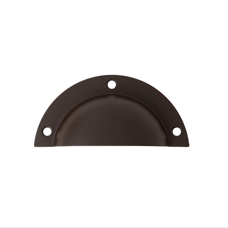 Oil Rubbed Bronze "Elodie" Cup Drawer Pull, Bronze