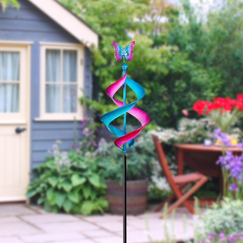 Tourne-vent en spirale papillon 70 "H