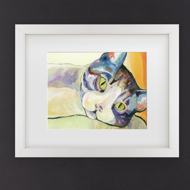 « pour le bain », reproduction d’art sur toile encadrée, H 16 po x l 20 po x P 0,5 po, Cadre noir