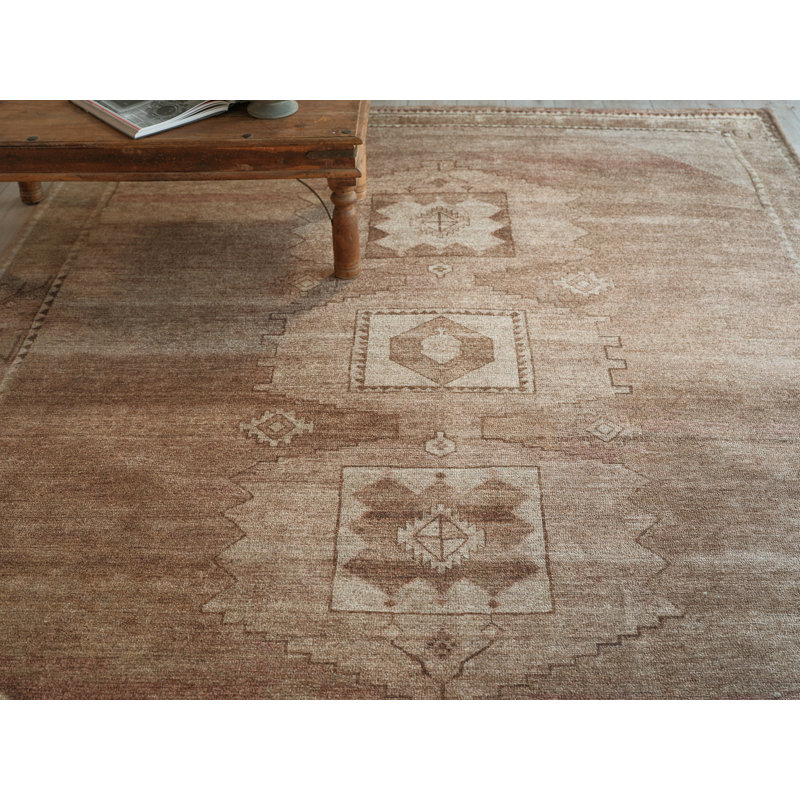 Estate Hand Loomed PET Camel/Brown Area Rug, 8'X10'