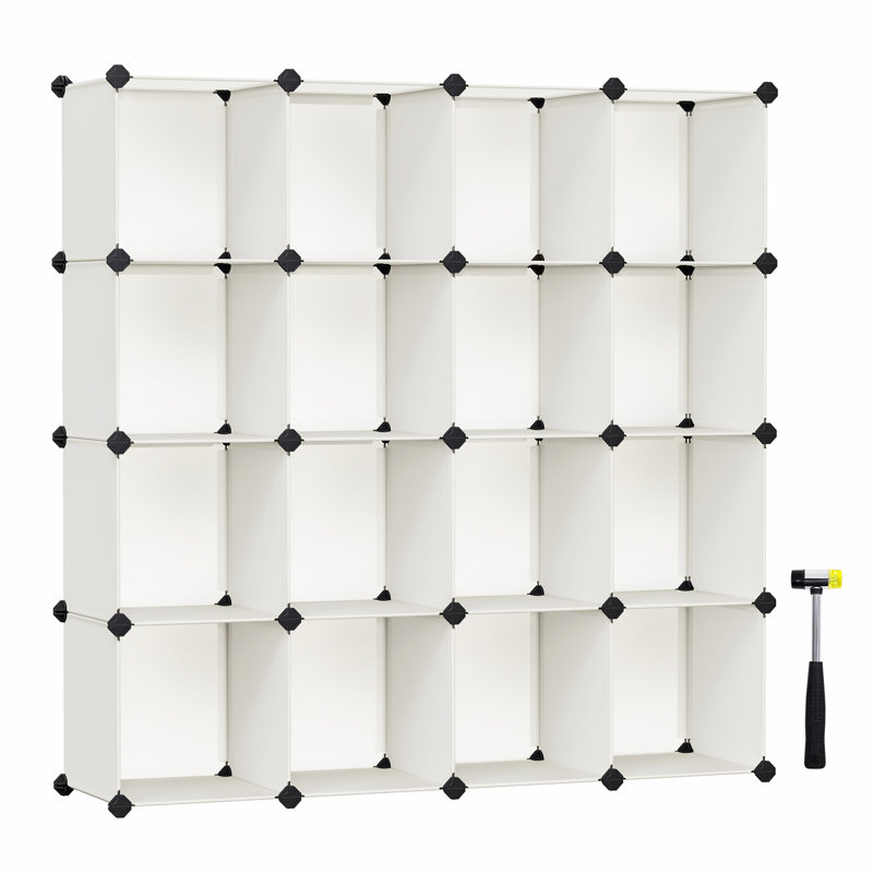 16 Pair Stackable Shoe Storage Cabinet