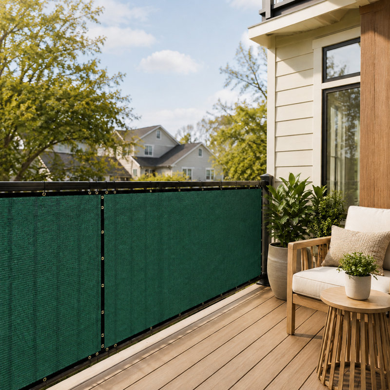 Écran de protection en tissu pour la clôture de H 4 pi ou H 5 pi ColourTree, Vert, Poteau d'acier x 8 pi