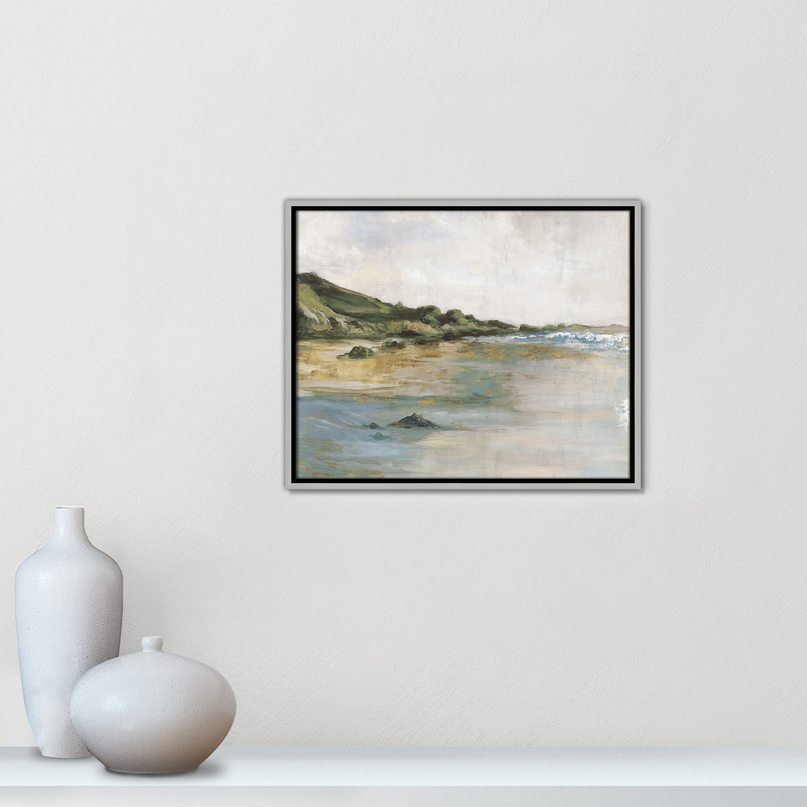 Cordoba "Tide's Edge" Print, 17.5" H x 21.5" W, Silver