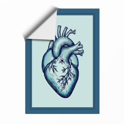 Anatomical Heart Study Minimalist - Framed Print