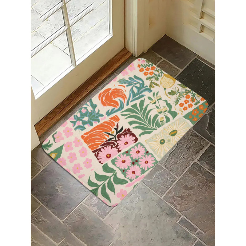 Tapis pour salle de bain Bright Mixed Floral