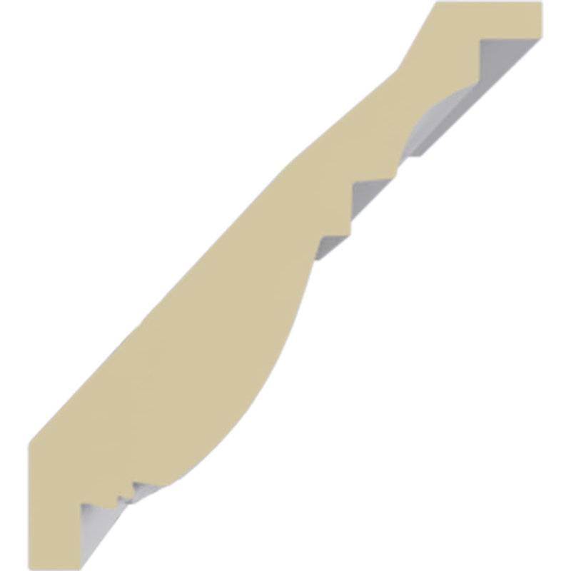 94.5" White Polyurethane Crown Moulding Trim