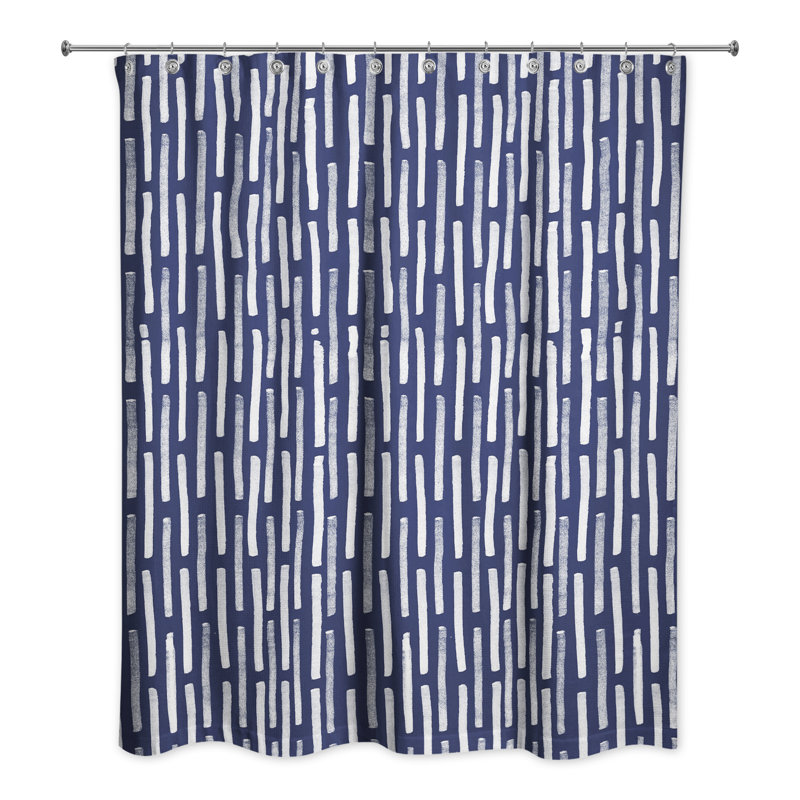 Rideau de douche à rayures, Bleu marine