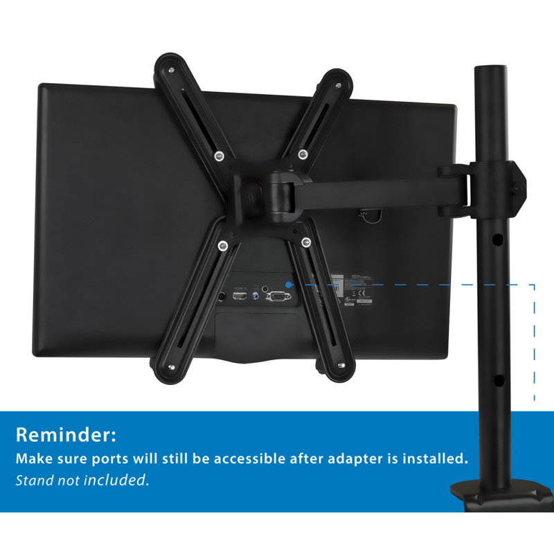Heavy Duty Black Steel VESA Monitor Adapter Kit
