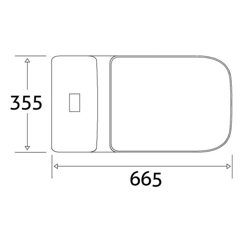 White Stone LPF Elongated Floor Mounted Kit (Seat Included)