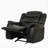 Classic Design Recliner, Black Berry PU Upholstery Recliner, Glider Recliner(Old SKU:57412.00BLK)