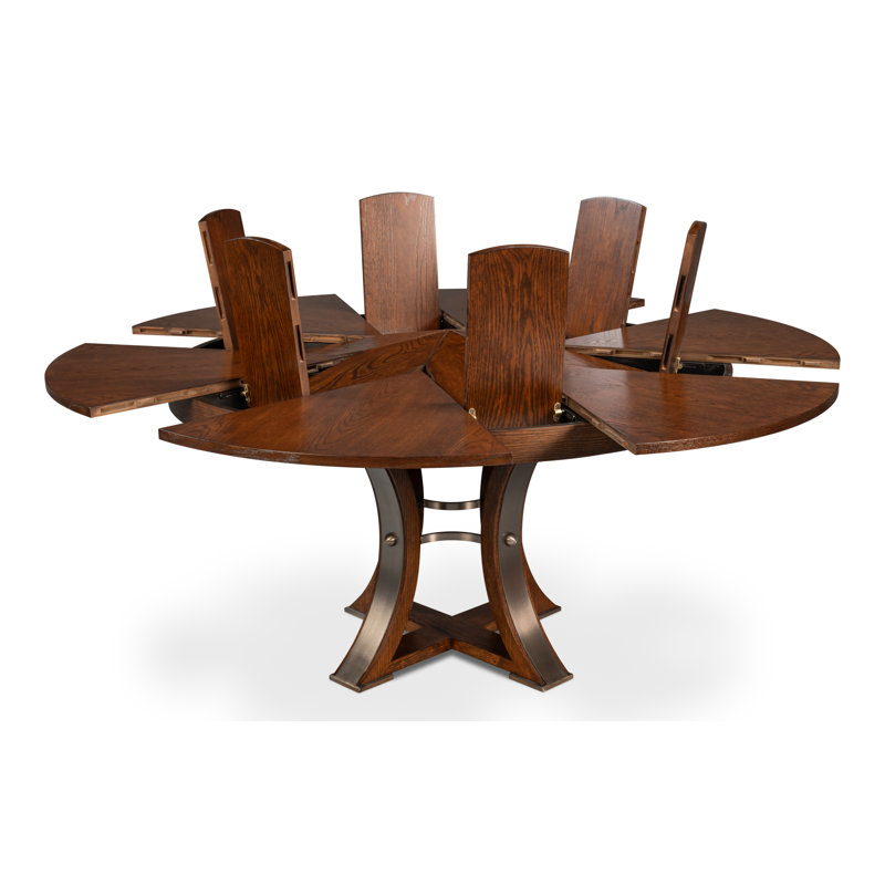 Tower Round Solid Oak Dining Table, Palladio