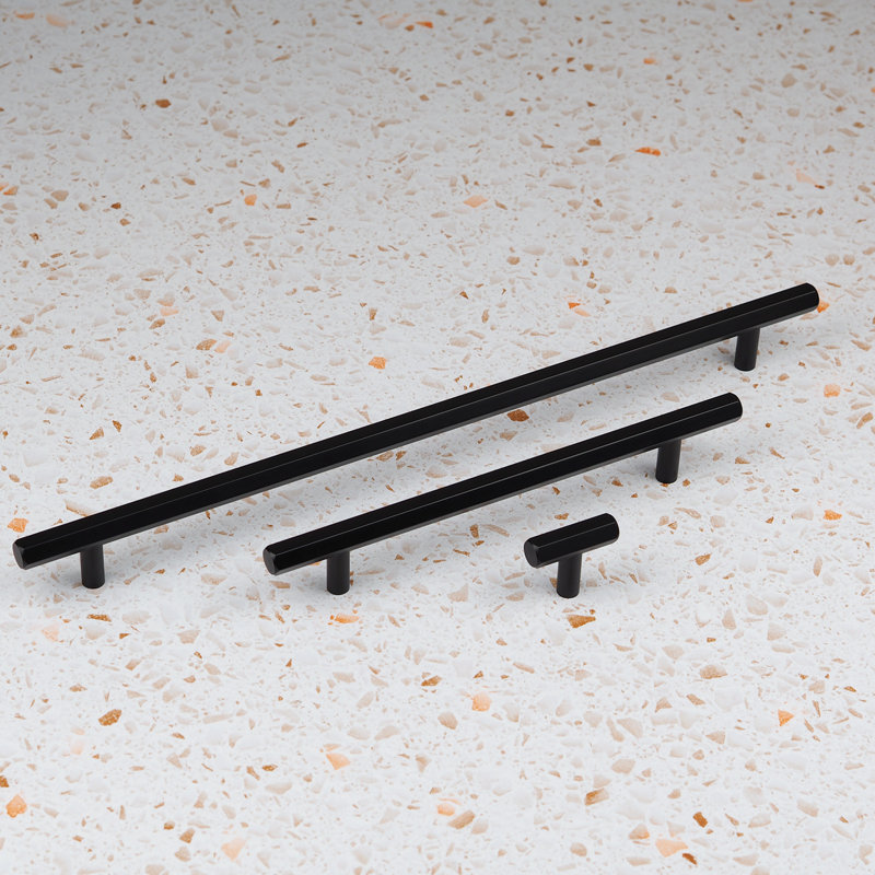 Matt Black Hexagon Cabinet Hardware, 40mm Knob