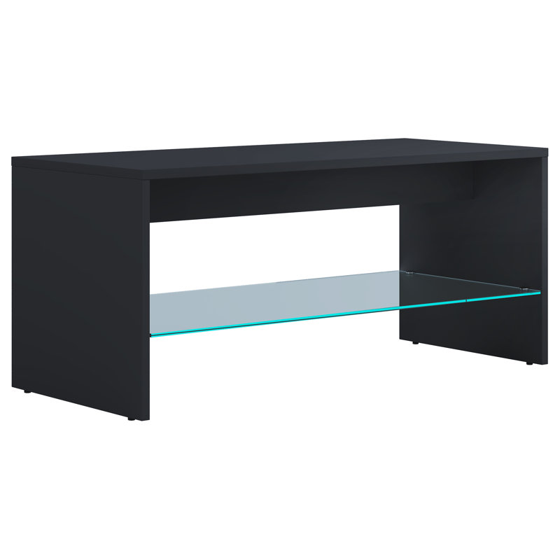 Cloree Coffee Table with Storage, Oak Wood