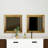 Elegant Mirror Set (2 Pieces), Bright Gold Frame, 15.7 x 15.7 x 1.2 inches | 100% MDF with Laminated Finish | Ecological Flotal-E Mirror, Perfect for Traditional Home Decor, Wall Mountable Design