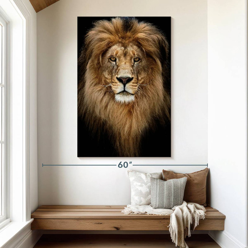 Brampt Kingly Lion Head, 51" H x 34" W