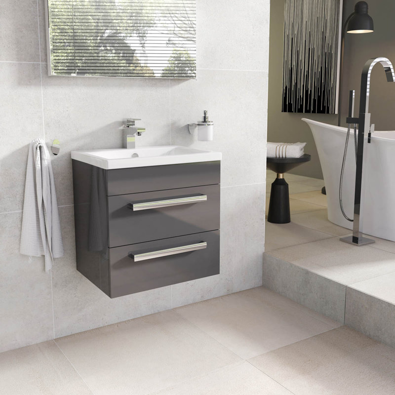 Whitfield 515mm Single Bathroom Vanity with Integrated Polyglomerate Basin