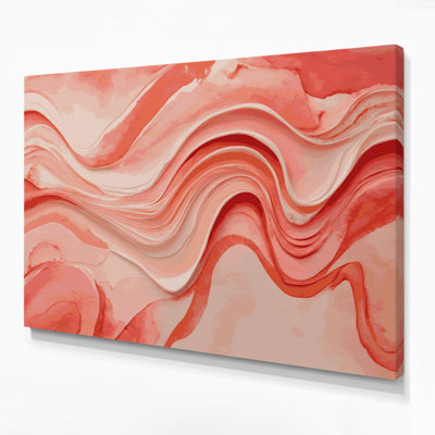 Watercolor Abstract 1 Pink Canvas Wall Art