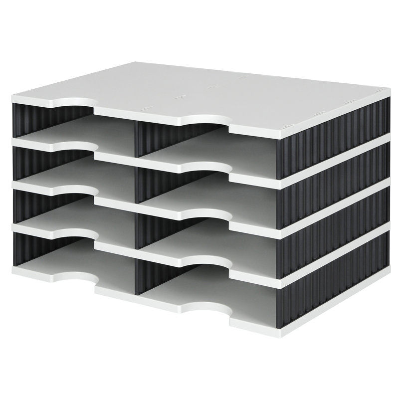 29.3cm H x 48.5cm Desk File Pedestal, Grey/Blue