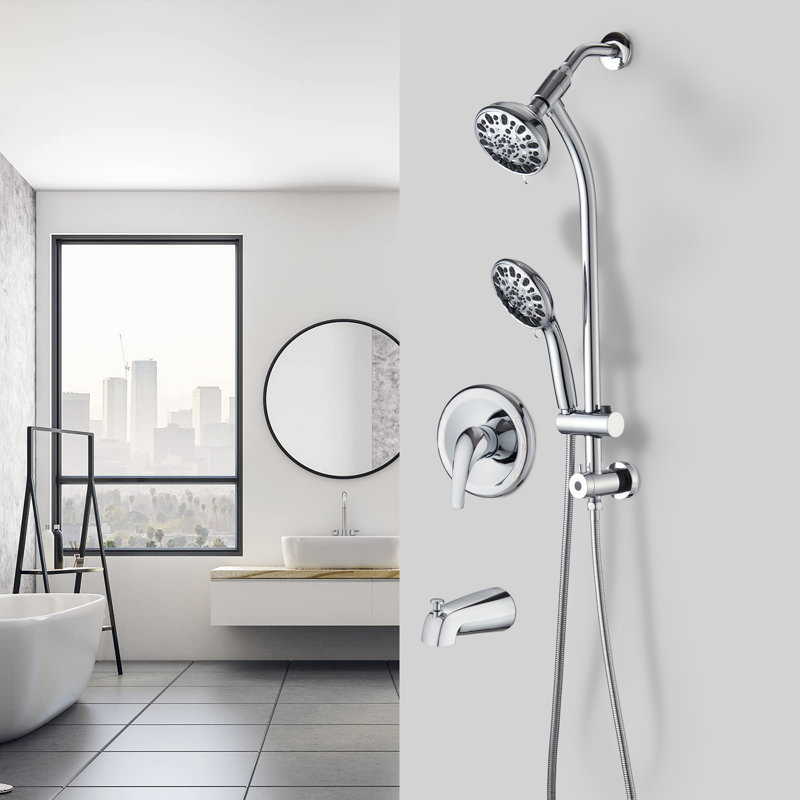Robinet de baignoire et de douche noir mat, Chrome