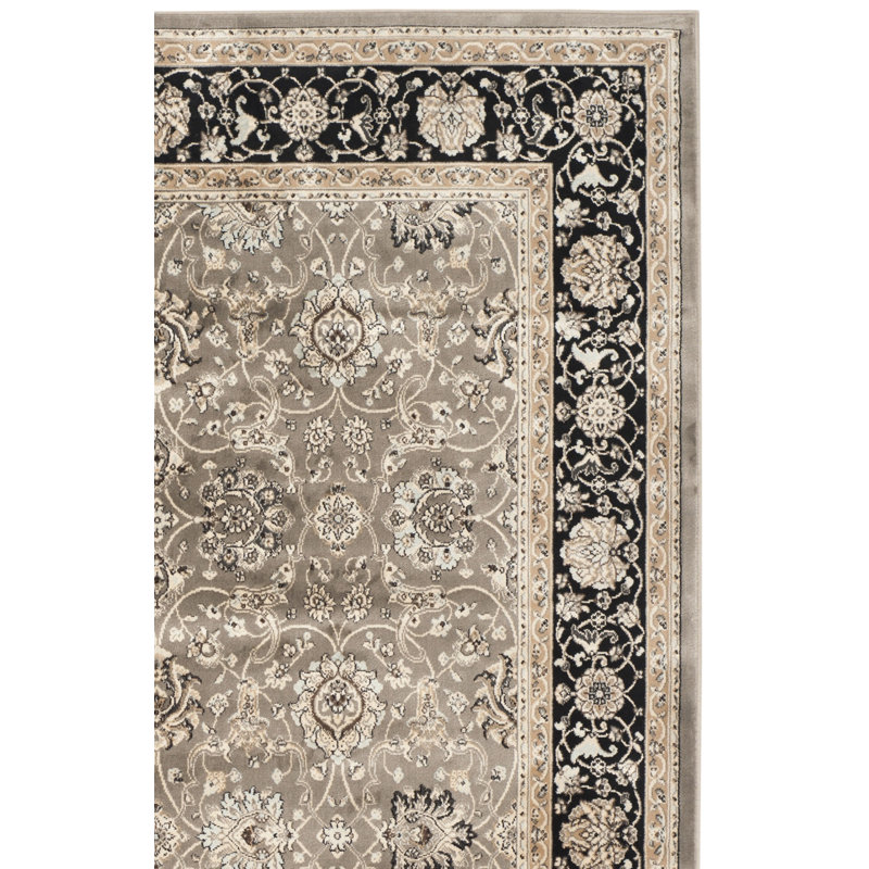 Tapis oriental gris / noir Petronella, Rectangle 4 pi x 5 pi 3 po