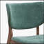 Ensemble de 2 chaises d'appoint élégantes en tissu vert Bevis et finition noyer, confortables et durables pour les repas modernes-1242197182