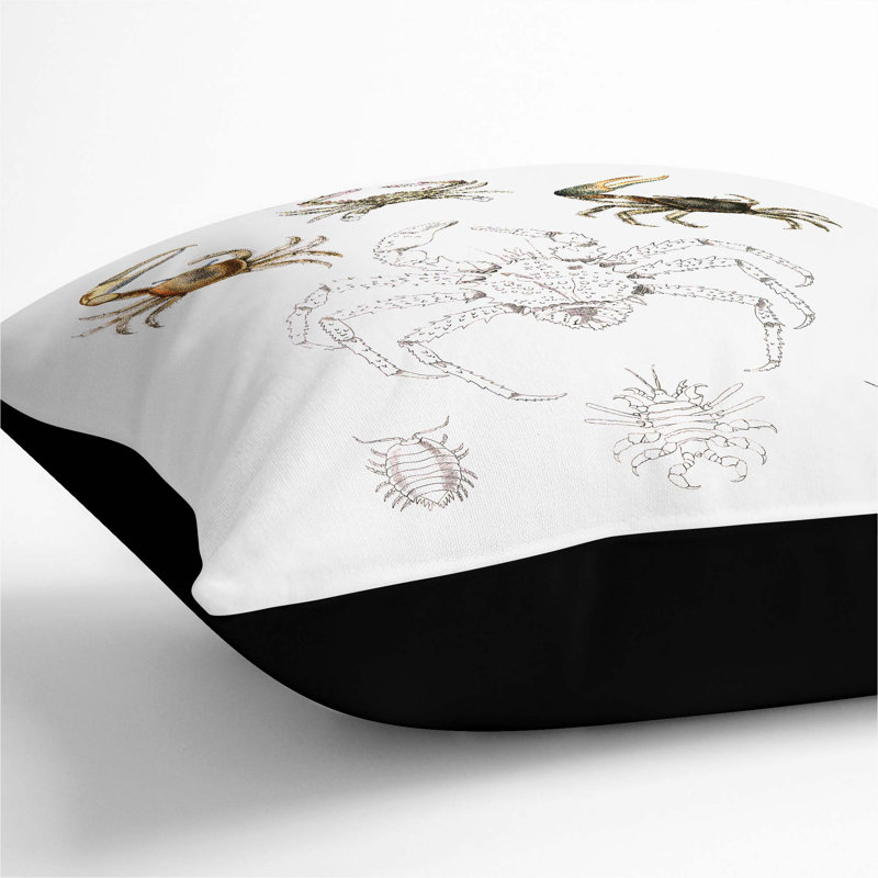 Square Throw Cushion, 40cm H x 40cm W x 15cm D, Black