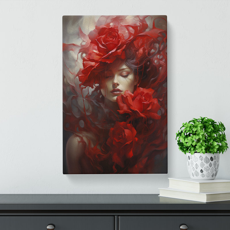 Rose Symbolism - No Frame Print, 60cm H x 40cm W x 3cm D