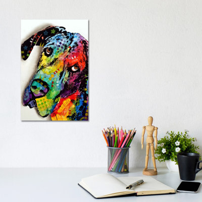 Tilted Dane 1 Piece Wall Art on Canvas