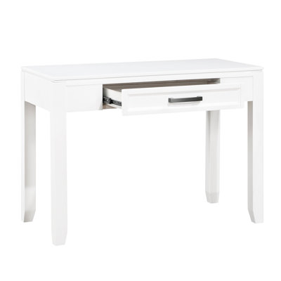 White Wooden Writing Desk With Drawer, Home Office Furniture | Gift Idea