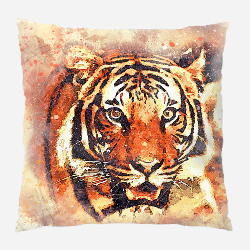 Coussin tiger Aurora, Microsuède, Intérieur