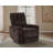 Heise Chenille Upholstered Glider Recliner Dark Brown-122505249
