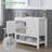 35" Farmhouse Bathroom Freestanding Vanity,with Ceramic Sink and Open Shelf-1864847582