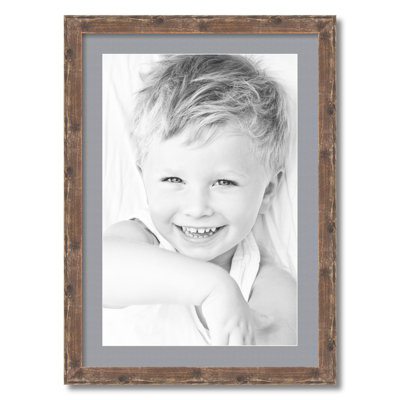 Wood Matte Picture Frame with Mat