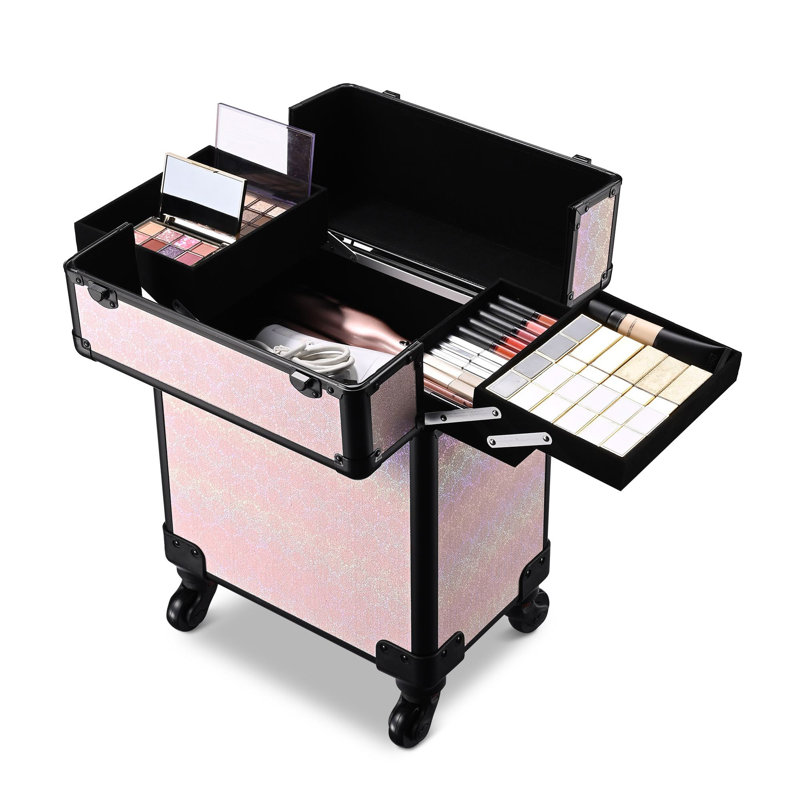 Organisateur de chariot à maquillage à roulettes Everly Quinn, Blush ForgetMeNo