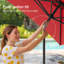 Darcie-Mai 120'' x 78'' Rectangular Tilt Market Umbrella-1840110542