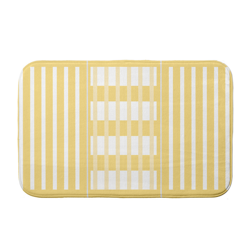 Tapis pour salle de bain Naomi, l 21 po x L 34 po, Jaune