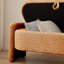Banc de rangement ovale en tissu polaire-1723162213