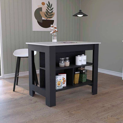 Îlot de cuisine, trois tablettes
