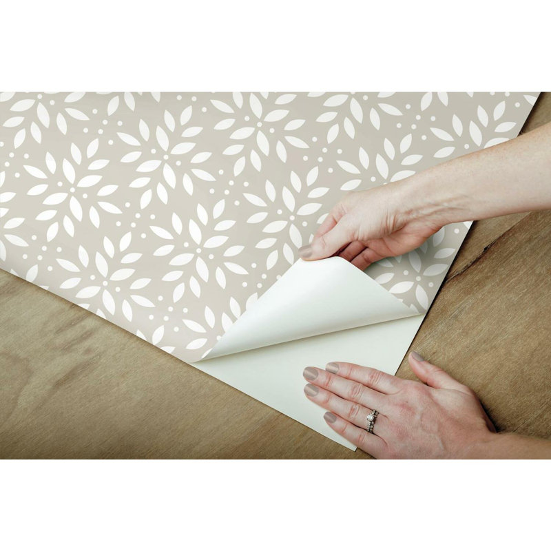 Rouleau de papier peint adhésif rose L 18,9 pi x l 18 po Agave Rose Lindo, Beige