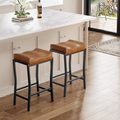 Counter Stool with Metal Frame