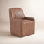 Maisie Rolling Dining Chair Tan Leather
