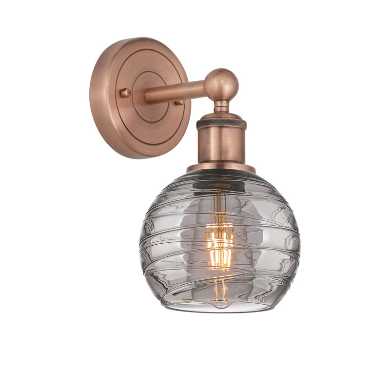 Plafonnier semi-encastré 1 lumière 6SM, Cuivre antique