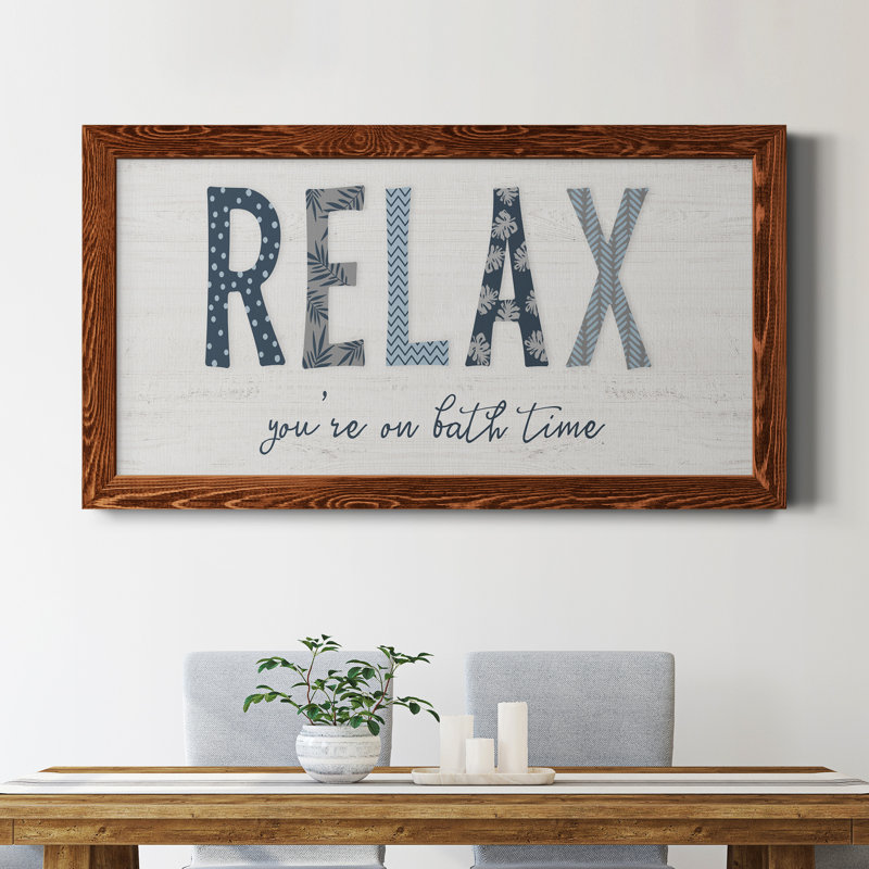 Relax - art textuel sur toile encadré, Érable