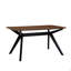 Table de salle à manger en bois, noyer et noir