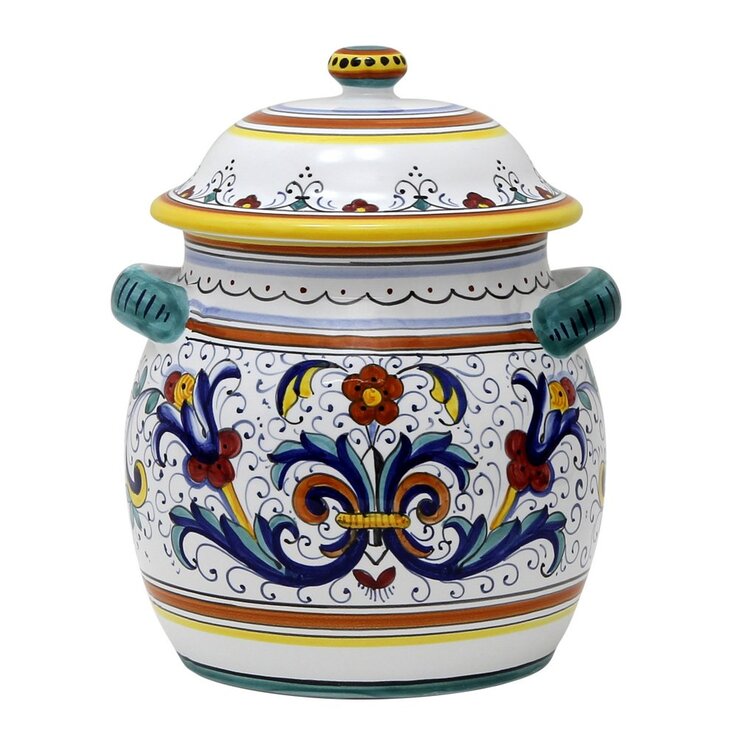 Ricco Deruta Ceramic Cookie Canister